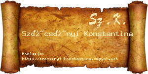 Szécsényi Konstantina névjegykártya
